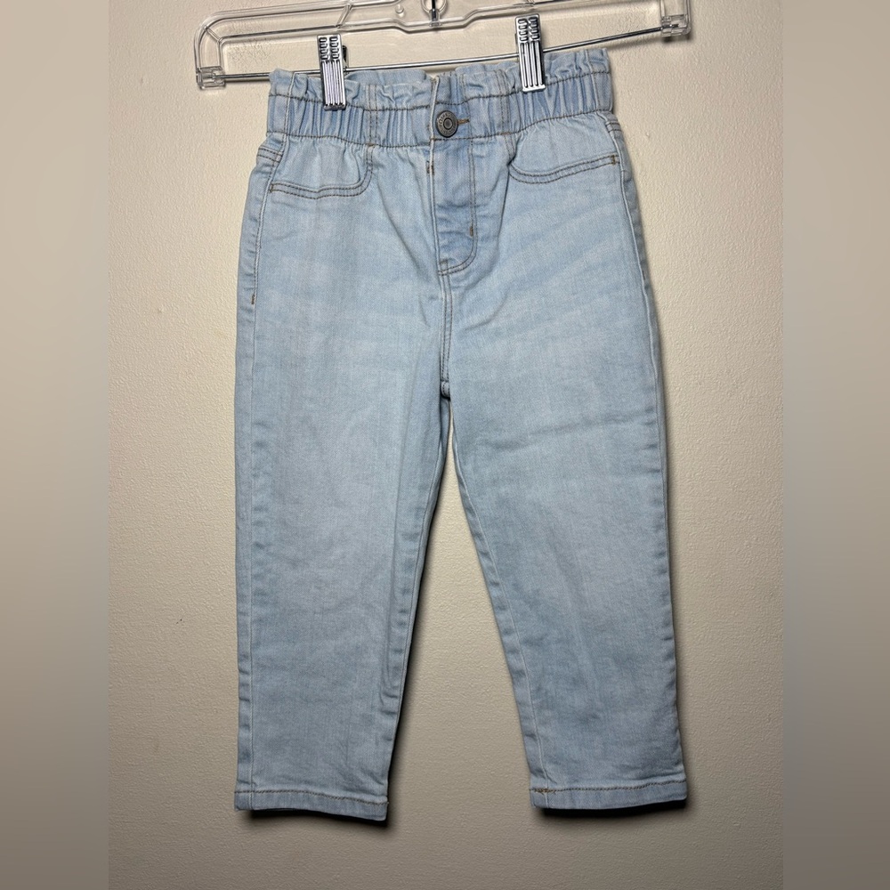 OshKosh B’gosh Girl Toddler Light Wash Skinny Jeans Elastic Waist Band Size 4T
